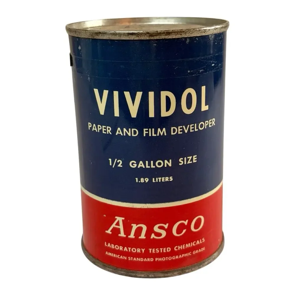 SEALED VTG Ansco Vividol Paper and Film Developer 1/2 Gallon Size 1.89 Liters